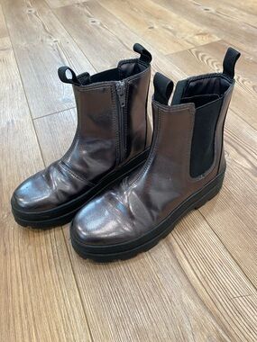 H&M Metallic Brown Kids Chelsea Boots
